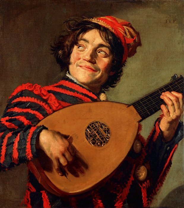 minstrel with lute